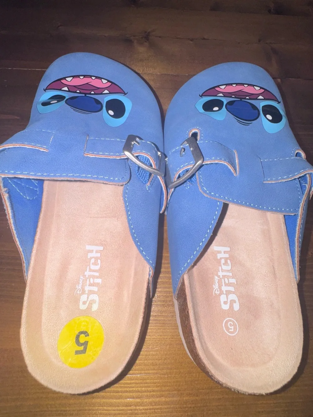 Disney Stitch Blue Kids Slide Clogs with Buckle